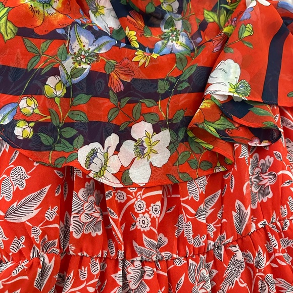 Anthropologie Red Floral Maxi Dress - Picture 7 of 10